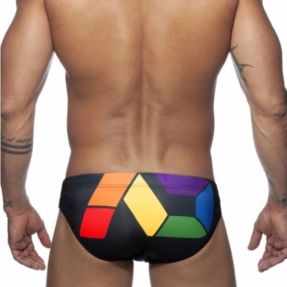 Push Pad swimwear Mens Printing Bathing Suit Swimming Briefs Low Waist Swimsuit - Picture 3 of 3